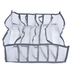Underwear Organizer Mesh Foldable Breathable Multi Cells Socks Storage Box for Bras Panties6 Cells