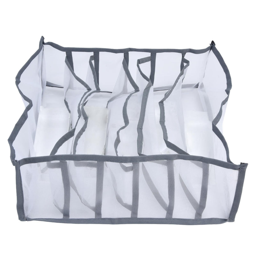 Underwear Organizer Mesh Foldable Breathable Multi Cells Socks Storage Box for Bras Panties6 Cells