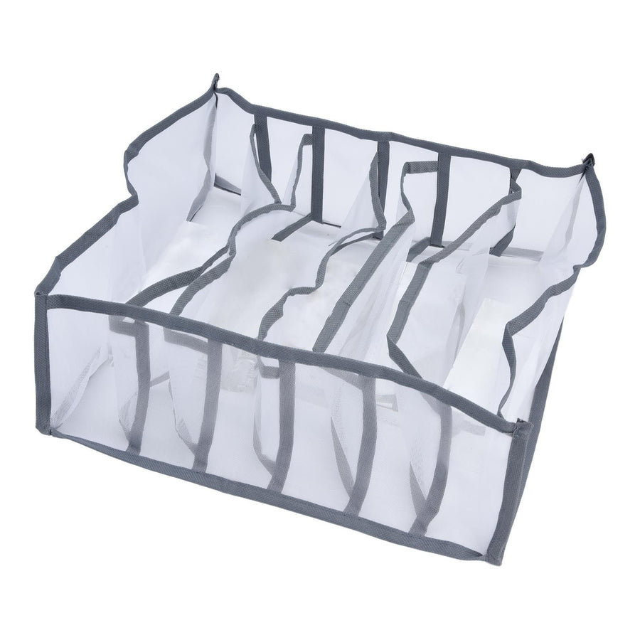 Underwear Organizer Mesh Foldable Breathable Multi Cells Socks Storage Box for Bras Panties6 Cells