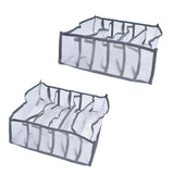 Underwear Organizer Mesh Foldable Breathable Multi Cells Socks Storage Box for Bras Panties6 Cells - Extra Image