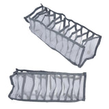Underwear Organizer Mesh Foldable Breathable Multi Cells Socks Storage Box for Bras Panties11 Cells - Side View
