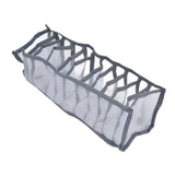 Underwear Organizer Mesh Foldable Breathable Multi Cells Socks Storage Box for Bras Panties11 Cells - 45-Degree Angle