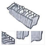 Underwear Organizer Mesh Foldable Breathable Multi Cells Socks Storage Box for Bras Panties11 Cells
