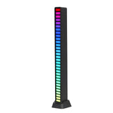 RGB Light Bar Voice Control Ambient Light Music Atmosphere Lamp USB for Car Home StudioBlack - 45-Degree Angle