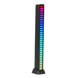 RGB Light Bar Voice Control Ambient Light Music Atmosphere Lamp USB for Car Home StudioBlack