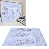 Christmas Curtain Personalized 3D Digital Printing Window Drapes Shower Curtain Blackout Waterproof Curtains150x166cm - Extra Image