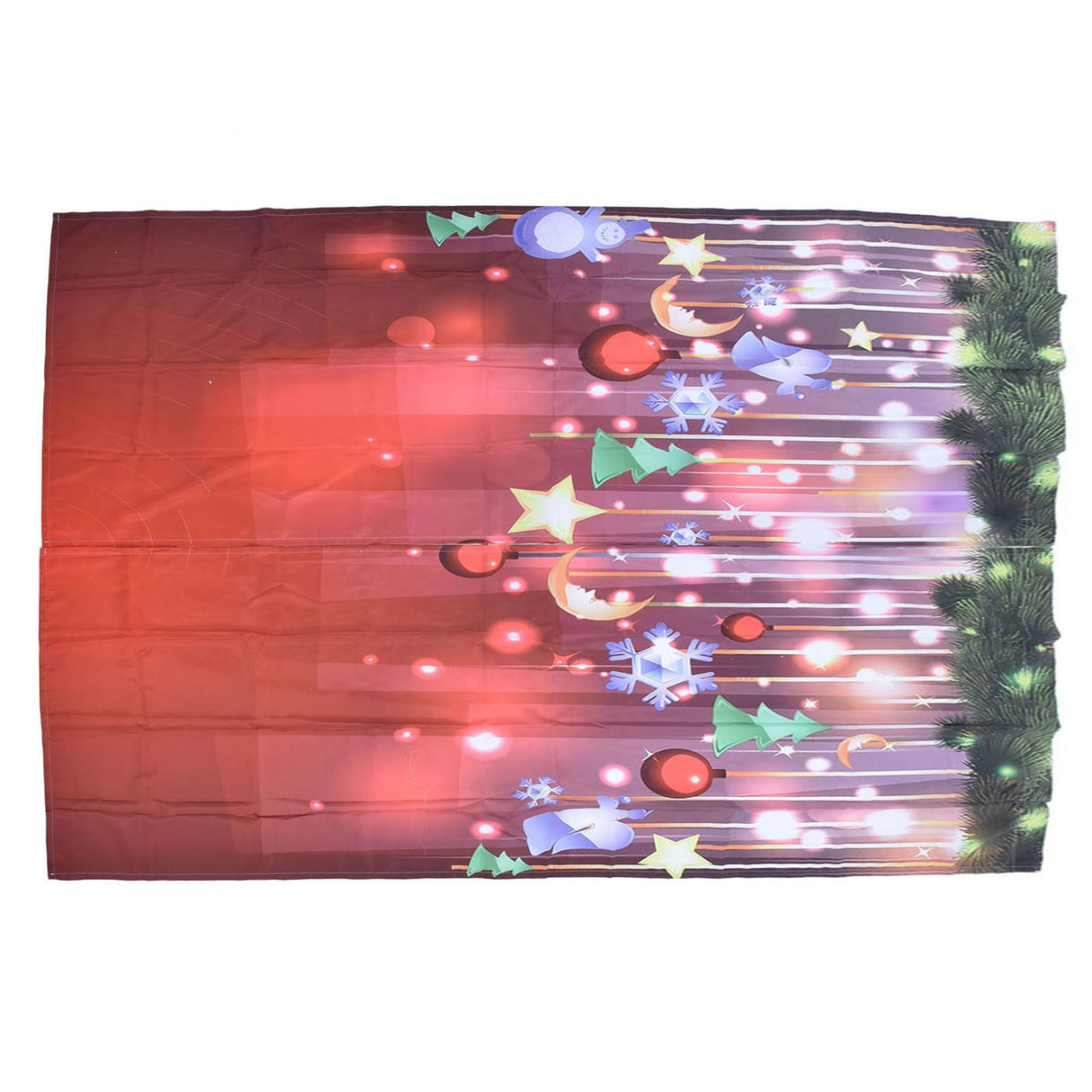 Christmas Curtains Personality Creativity 3D Digital Printing Blackout Waterproof Curtains150x166cm / 59.1x65.4in