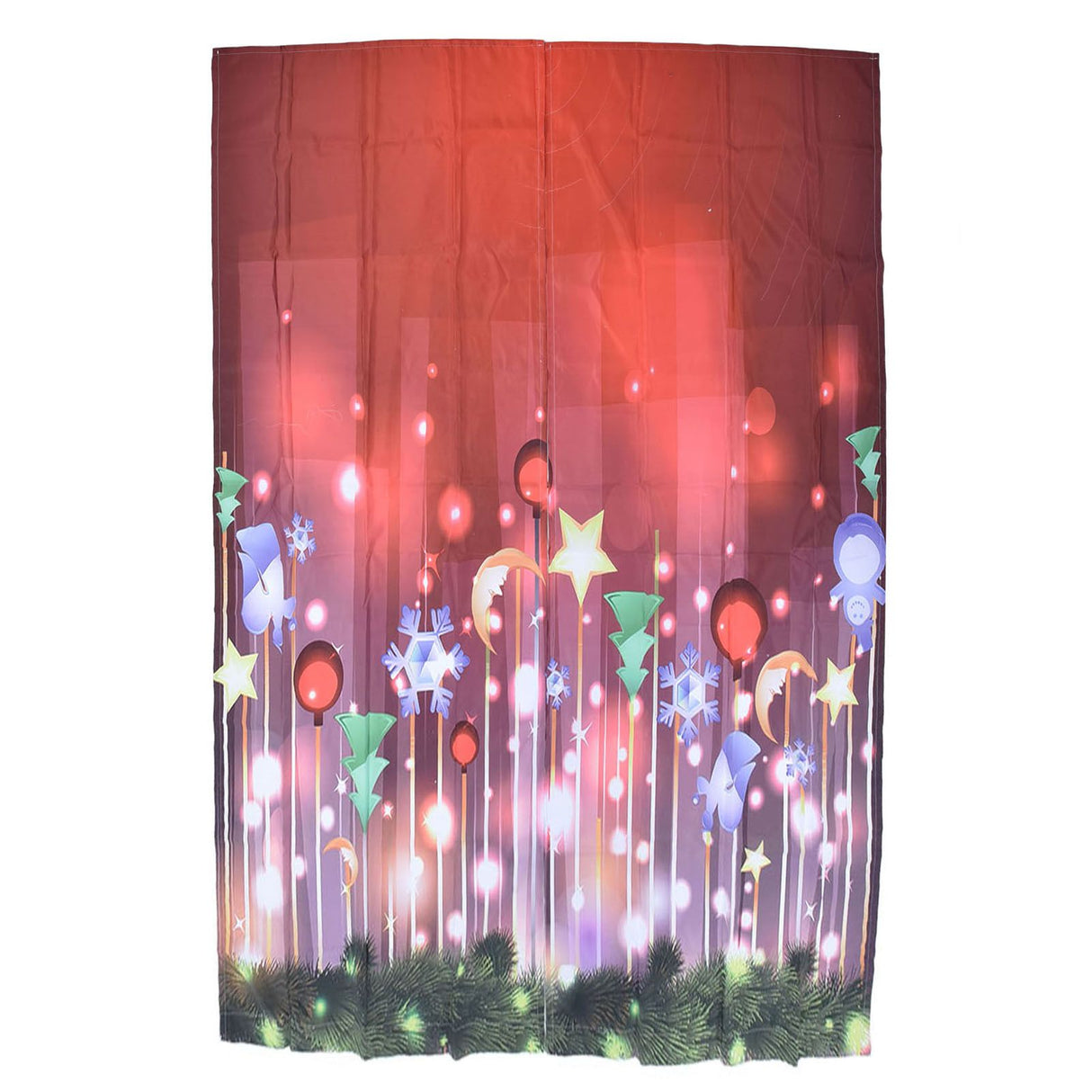 Christmas Curtains Personality Creativity 3D Digital Printing Blackout Waterproof Curtains150x166cm / 59.1x65.4in