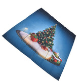 Christmas 3D Digital Printing Curtains House Decor Shading Curtains with Christmas Tree for Living Room Bedroom170x200cm / 66.9x78.7in