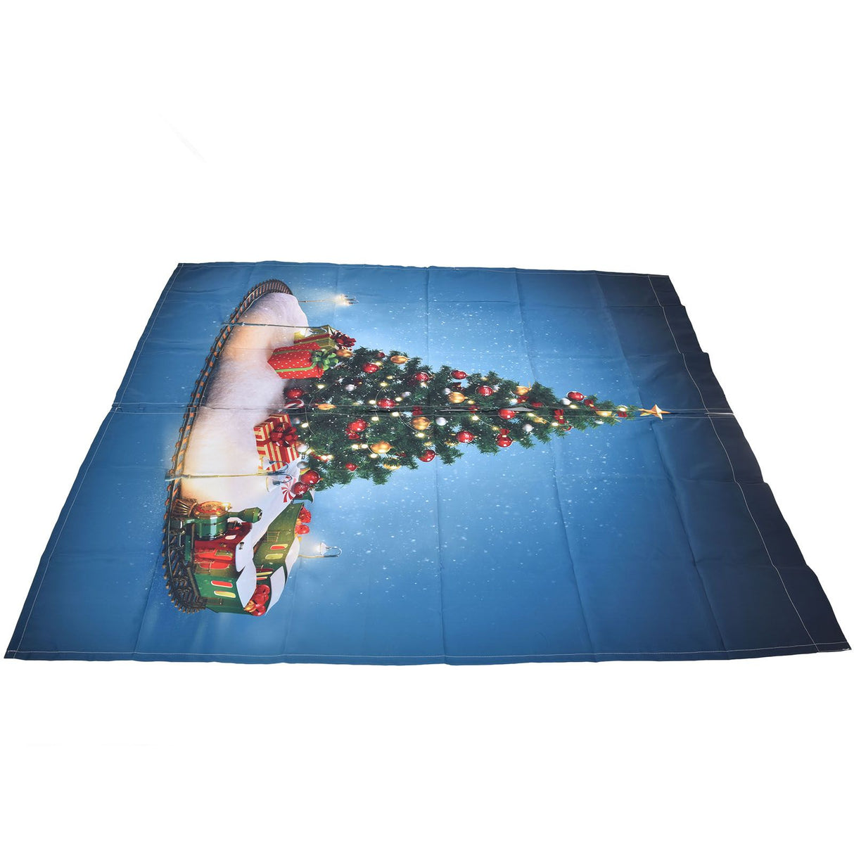 Christmas 3D Digital Printing Curtains House Decor Shading Curtains with Christmas Tree for Living Room Bedroom170x200cm / 66.9x78.7in