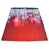 3D Digital Printing Christmas Curtain Individuality Creativity Blackout Curtain for Christmas Decoration170x 200cm - Side View