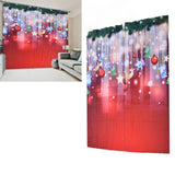 3D Digital Printing Christmas Curtain Individuality Creativity Blackout Curtain for Christmas Decoration170x 200cm
