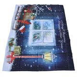 Christmas Style Curtain Personalized 3D Digital Printing Blackout Curtains Waterproof Cloth Shower Curtains150x166cm - Close-Up Angle