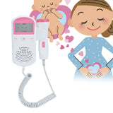 Fetal Doppler Heart Rata Monitor Portable Pregnancy Baby Heart Rate Monitor with LCD Display for Home