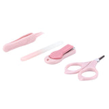 Nail Clippers Kit Cartoon Shape Stainless Steel Baby Nail Trimmer with Tweezers Nail File Storage Box for Baby Nail CarePink - 45-Degree Angle