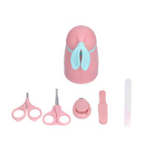 Baby Nail Kit 4 in 1 Cute Bunny Nail Care Set with Cute Case Nail Clippers Scissor Nail File Tweezers for Newborn