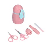 Baby Nail Kit 4 in 1 Cute Bunny Nail Care Set with Cute Case Nail Clippers Scissor Nail File Tweezers for Newborn