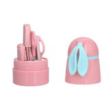 Baby Nail Kit 4 in 1 Cute Bunny Nail Care Set with Cute Case Nail Clippers Scissor Nail File Tweezers for Newborn - Side View