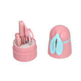 Baby Nail Kit 4 in 1 Cute Bunny Nail Care Set with Cute Case Nail Clippers Scissor Nail File Tweezers for Newborn