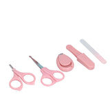 Baby Nail Kit 4 in 1 Cute Bunny Nail Care Set with Cute Case Nail Clippers Scissor Nail File Tweezers for Newborn - Close-Up Angle