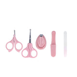 Baby Nail Kit 4 in 1 Cute Bunny Nail Care Set with Cute Case Nail Clippers Scissor Nail File Tweezers for Newborn - Low Angle