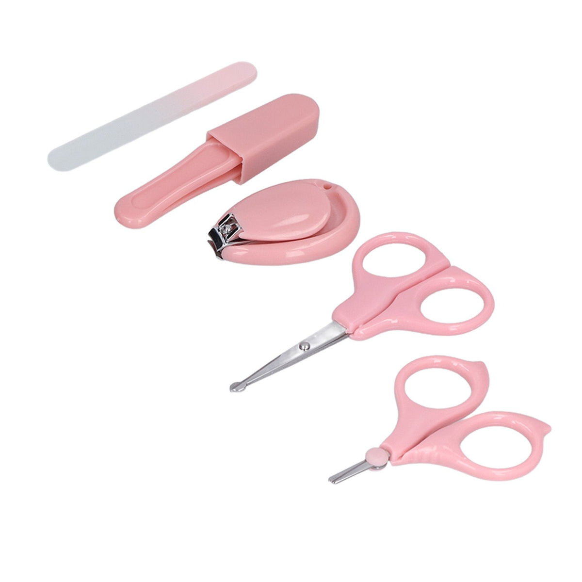 Baby Nail Kit 4 in 1 Cute Bunny Nail Care Set with Cute Case Nail Clippers Scissor Nail File Tweezers for Newborn