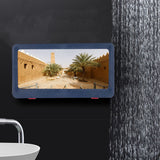 Shower Phone Tablet Holder Waterproof Touch Screen Wall Mount Storage Box Shower Case for Home BathroomBlue Phone Case (with 1 Sticker) - Extra Image