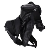 Men Leather Thigh Bag Multifunctional Drop Leg Bag Thigh Satchel for Bicycle Travel Hiking - Top-Down View