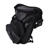 Men Leather Thigh Bag Multifunctional Drop Leg Bag Thigh Satchel for Bicycle Travel Hiking - Rear View