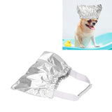 Cat Bathing Hat Waterproof Anti Ear Adjustable Breathable Polyester Pet Shower Hat for DogsSilver M - Extra Image
