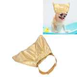 Cat Bathing Hat Waterproof Anti Ear Adjustable Breathable Polyester Pet Shower Hat for DogsGold M