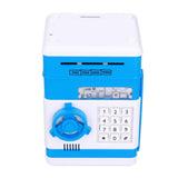 Electronic Money Saving Box ATM Password Cash Money Bank Security Lock Box for Children KidBlue - Front View