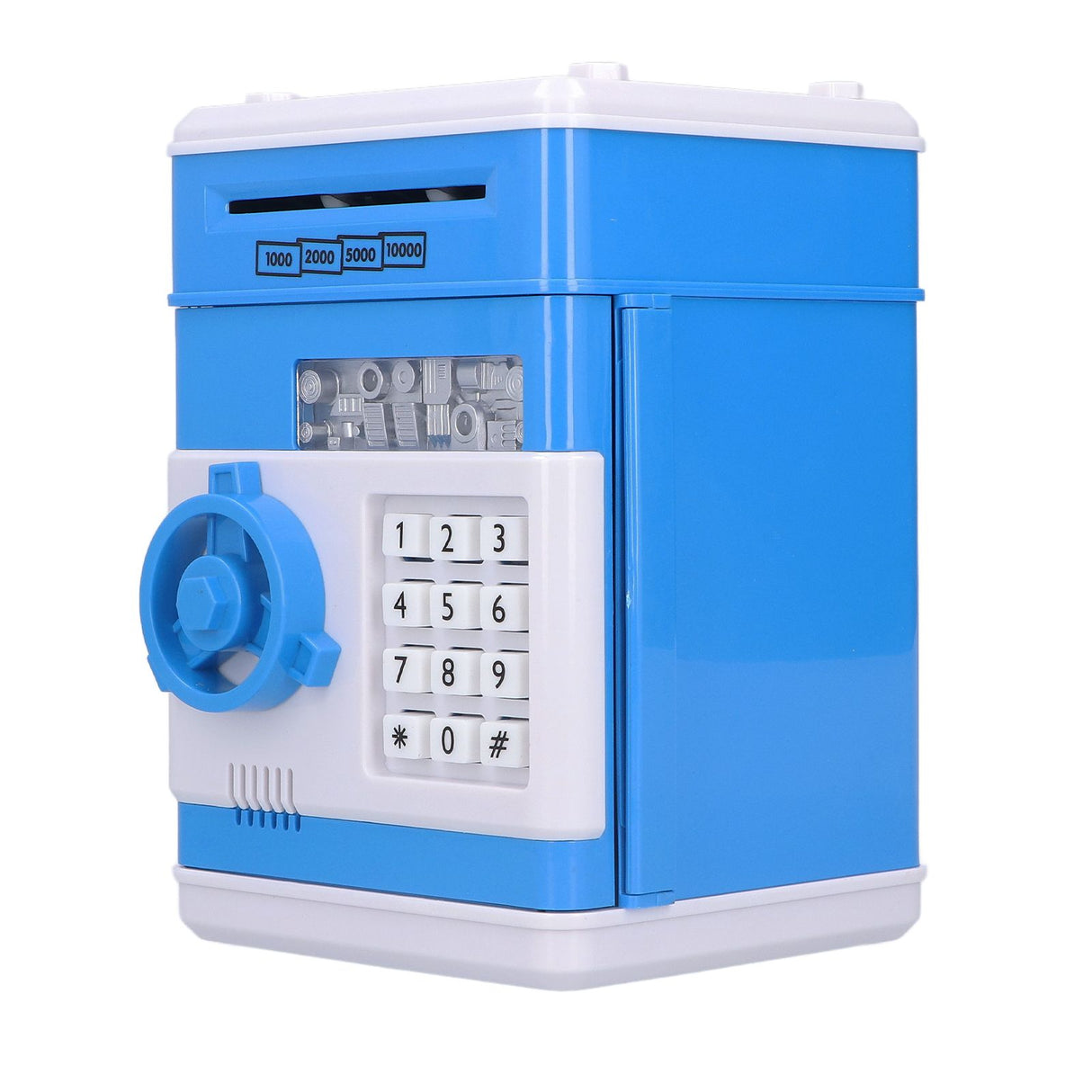 Electronic Money Saving Box ATM Password Cash Money Bank Security Lock Box for Children KidBlue