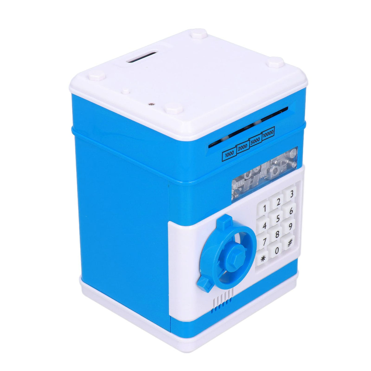 Electronic Money Saving Box ATM Password Cash Money Bank Security Lock Box for Children KidBlue