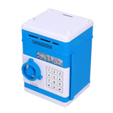 Electronic Money Saving Box ATM Password Cash Money Bank Security Lock Box for Children KidBlue - Low Angle