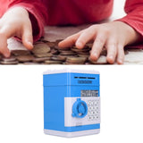 Electronic Money Saving Box ATM Password Cash Money Bank Security Lock Box for Children KidBlue