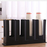 4 Grids Coffee Cup Dispenser Disposable Paper Cup Holder Organizer for Coffee Milk Tea Shop Restaurant
