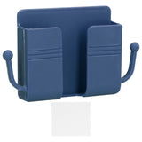Wall Mounted Storage Box Multifunctional Phone Charging Wall Mount Holder for Bed Bathroom Kitchen OfficeBlue