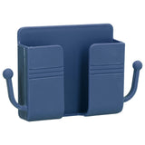 Wall Mounted Storage Box Multifunctional Phone Charging Wall Mount Holder for Bed Bathroom Kitchen OfficeBlue - Front View