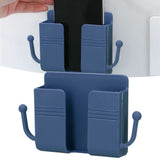 Wall Mounted Storage Box Multifunctional Phone Charging Wall Mount Holder for Bed Bathroom Kitchen OfficeBlue