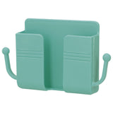 Wall Mounted Storage Box Multifunctional Phone Charging Wall Mount Holder for Bed Bathroom Kitchen OfficeGreen - Side View