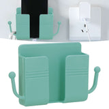 Wall Mounted Storage Box Multifunctional Phone Charging Wall Mount Holder for Bed Bathroom Kitchen OfficeGreen