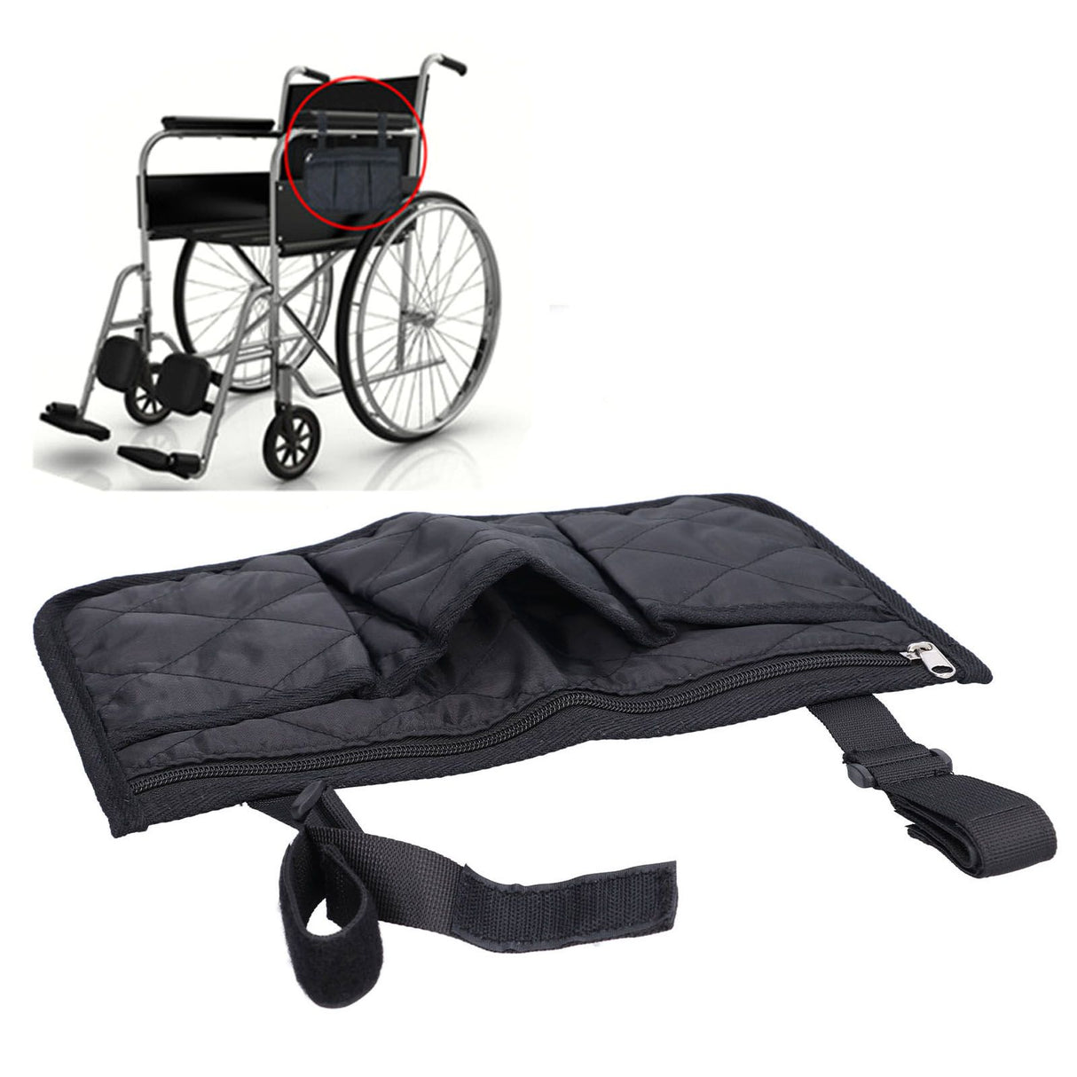 Wheelchair Side Bags Large Capacity Beautiful Practical Armrest Side Storage Bag for Mobile Scooters Strollers