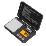 200g/0.01g Jewelry Scale LCD Display Mini Portable Electronic Balance Scale with Weight Tweezers - 45-Degree Angle