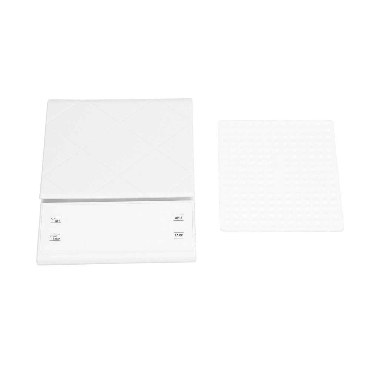 3kg/0.1g LED Display Electronic Scale Portable Timing Kitchen Coffee Scale with Non Slip Pads White