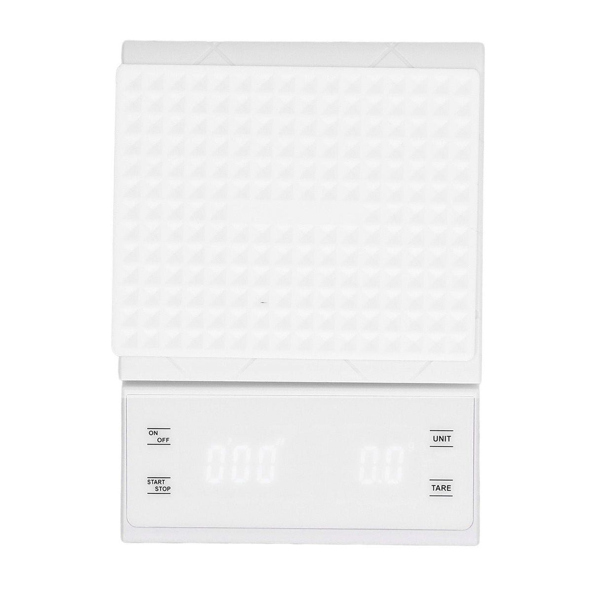 3kg/0.1g LED Display Electronic Scale Portable Timing Kitchen Coffee Scale with Non Slip Pads White
