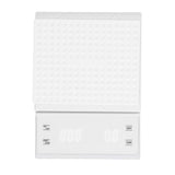 3kg/0.1g LED Display Electronic Scale Portable Timing Kitchen Coffee Scale with Non Slip Pads White - Front View