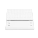 3kg/0.1g LED Display Electronic Scale Portable Timing Kitchen Coffee Scale with Non Slip Pads White - 45-Degree Angle