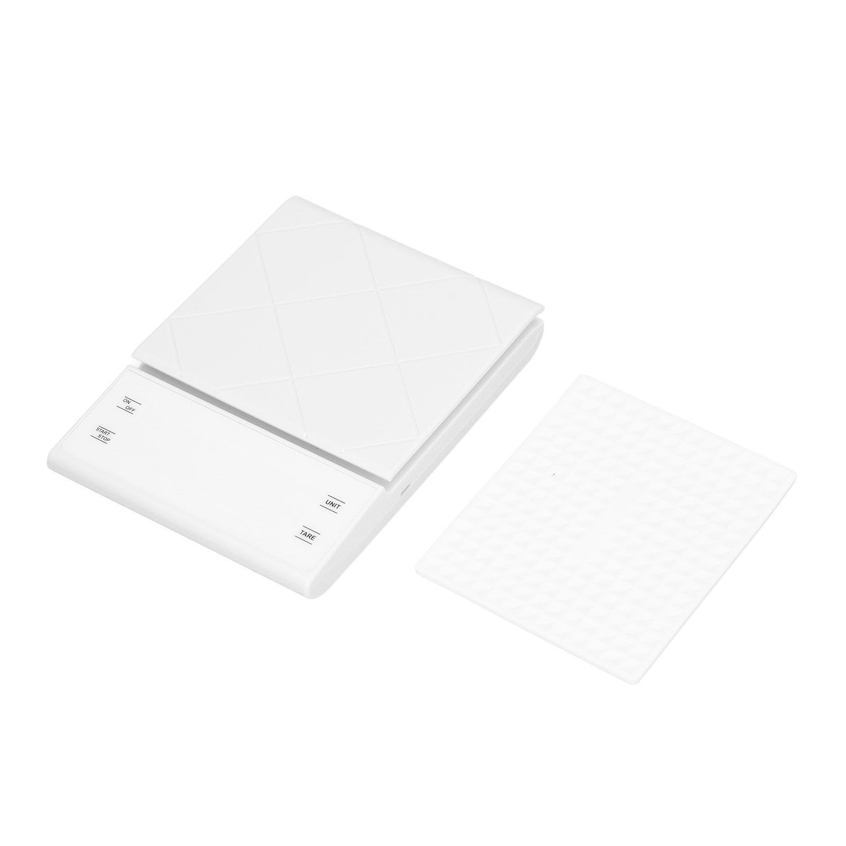 3kg/0.1g LED Display Electronic Scale Portable Timing Kitchen Coffee Scale with Non Slip Pads White