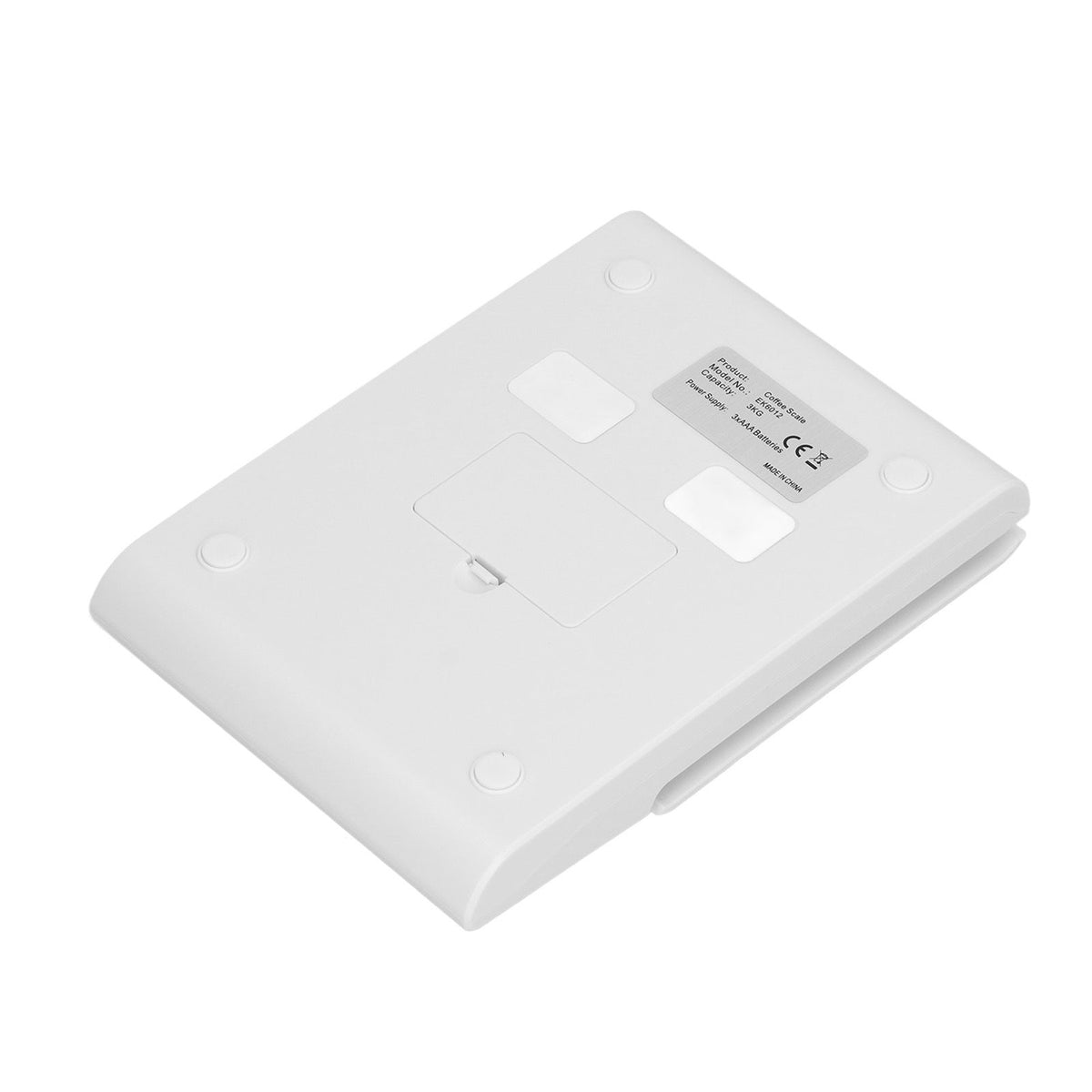 3kg/0.1g LED Display Electronic Scale Portable Timing Kitchen Coffee Scale with Non Slip Pads White